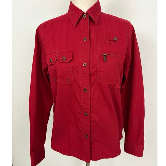 Vintage Ralph Lauren Dry Goods Co Red Fly Fishing Shirt Made in Hong Kong Sz S - Picture 4 of 11
